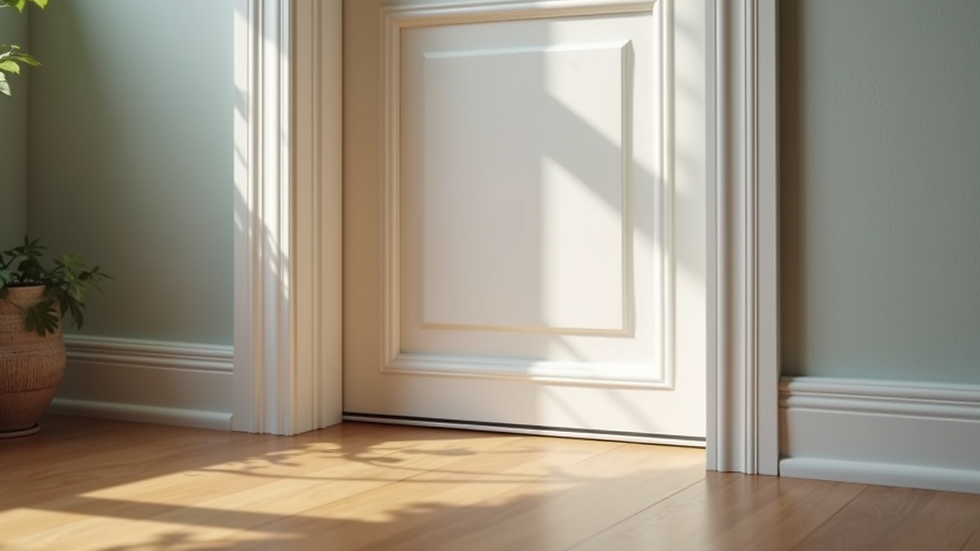 Close-up view of energy-efficient door with weather stripping