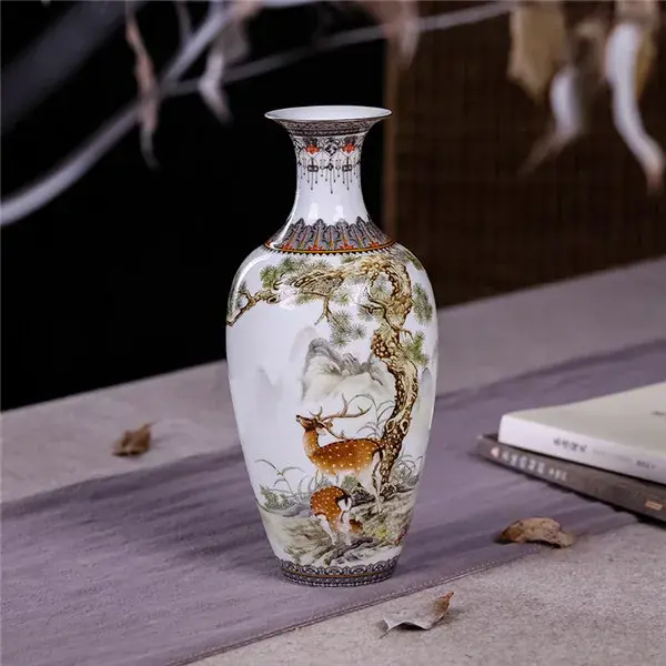 Thumbnail: Antique Jingdezhen Ceramic Vase Eggshell Vase Desk