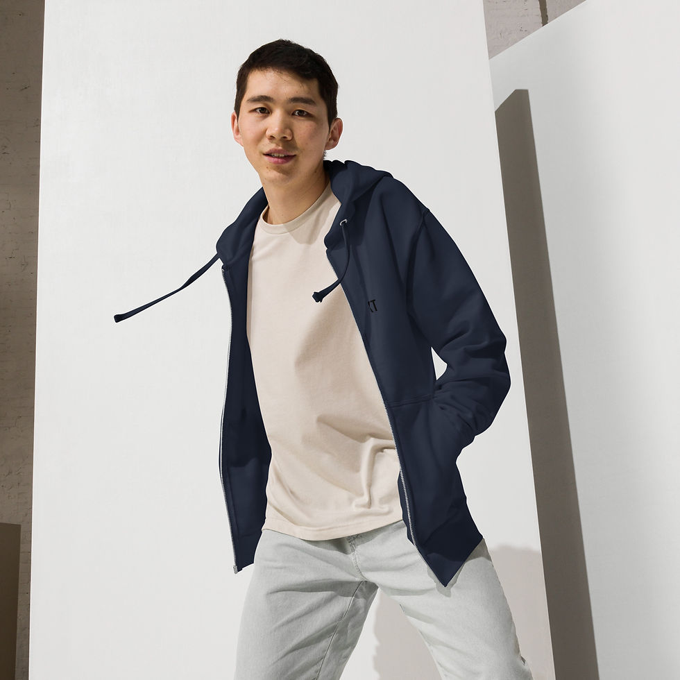 Thumbnail: Unisex fleece zip-up hoodie