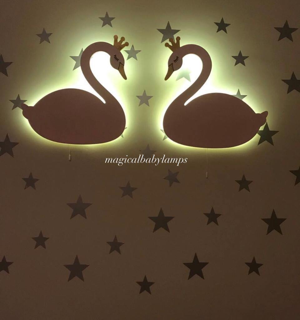 Miniatura: 2 lampade da parete Swans (spedizione inclusa)