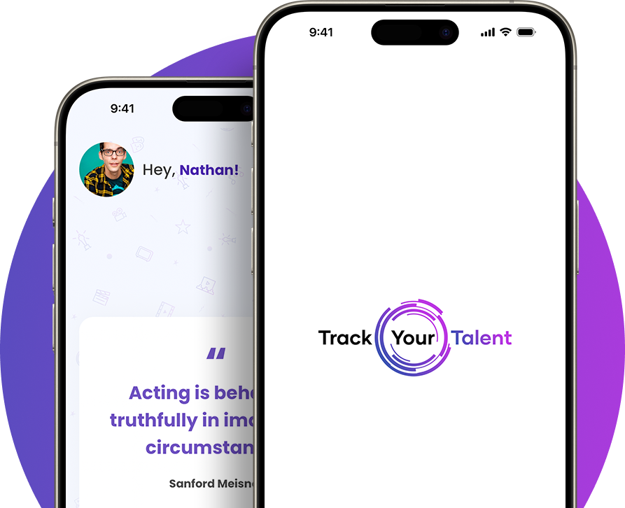 Track Your Talent app - homepage & logo