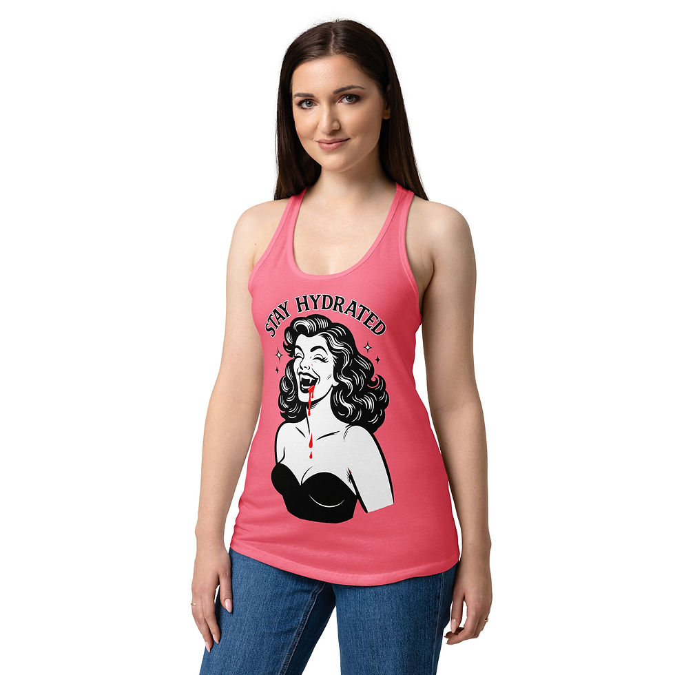 Thumbnail: Stay Hydrated Women’s fitted racerback tank top