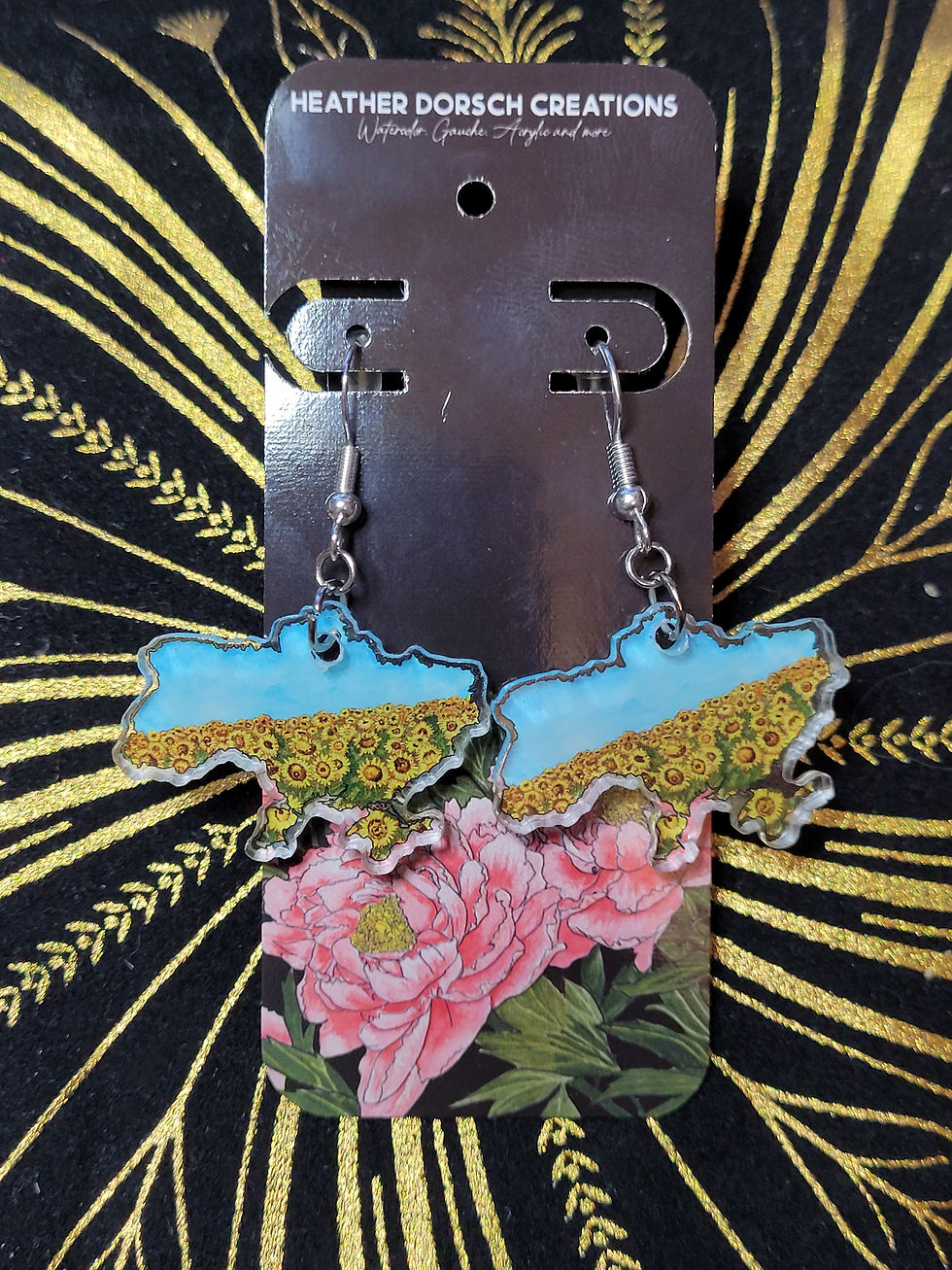 Thumbnail: Heather Dorsch Creations Acrylic Charm Earrings – Handmade Art-Inspired Jewelry