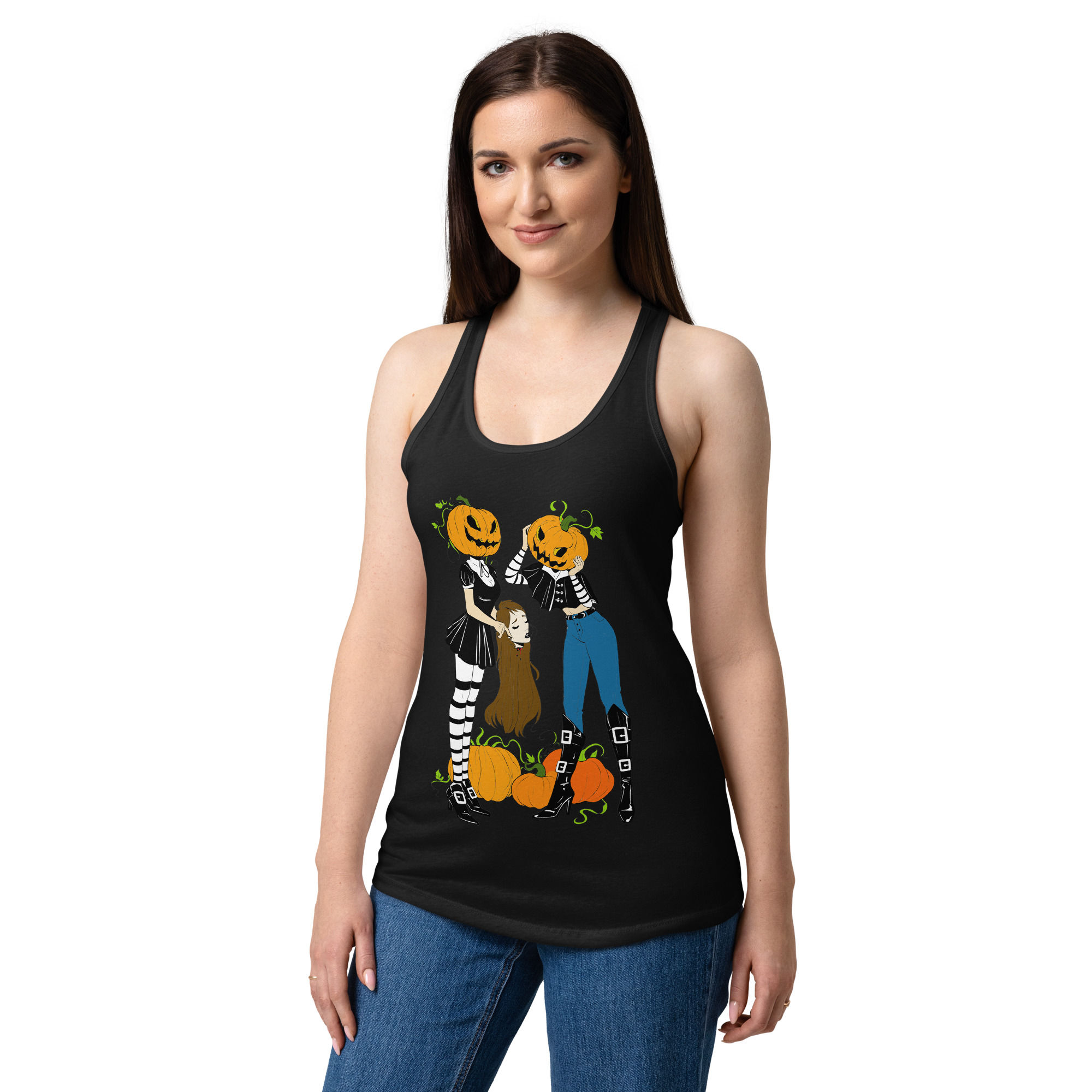 Pumpkinhead Women’s fitted racerback tank top