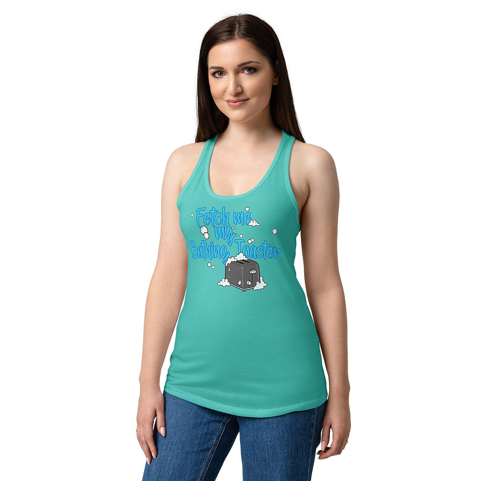 Thumbnail: Bathing Toaster Women’s fitted racerback tank top