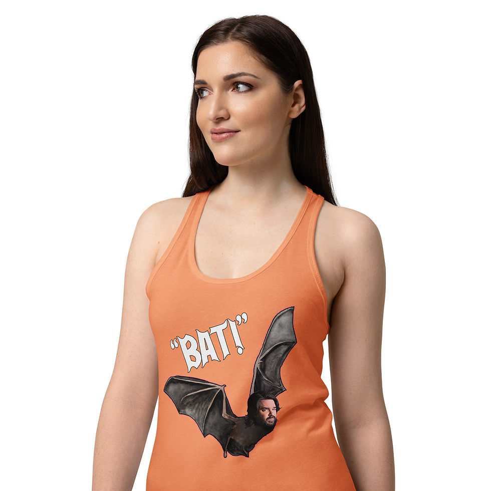 Thumbnail: Lazlo Bat Women’s fitted racerback tank top