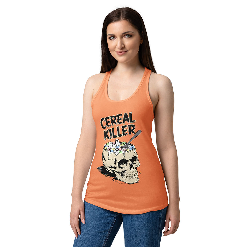Thumbnail: Cereal Killer Women’s fitted racerback tank top