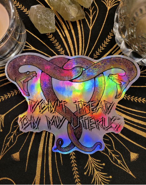 Thumbnail: Witchy Liberal Aesthetic 3" Vinyl Stickers – Magical Waterproof Decals
