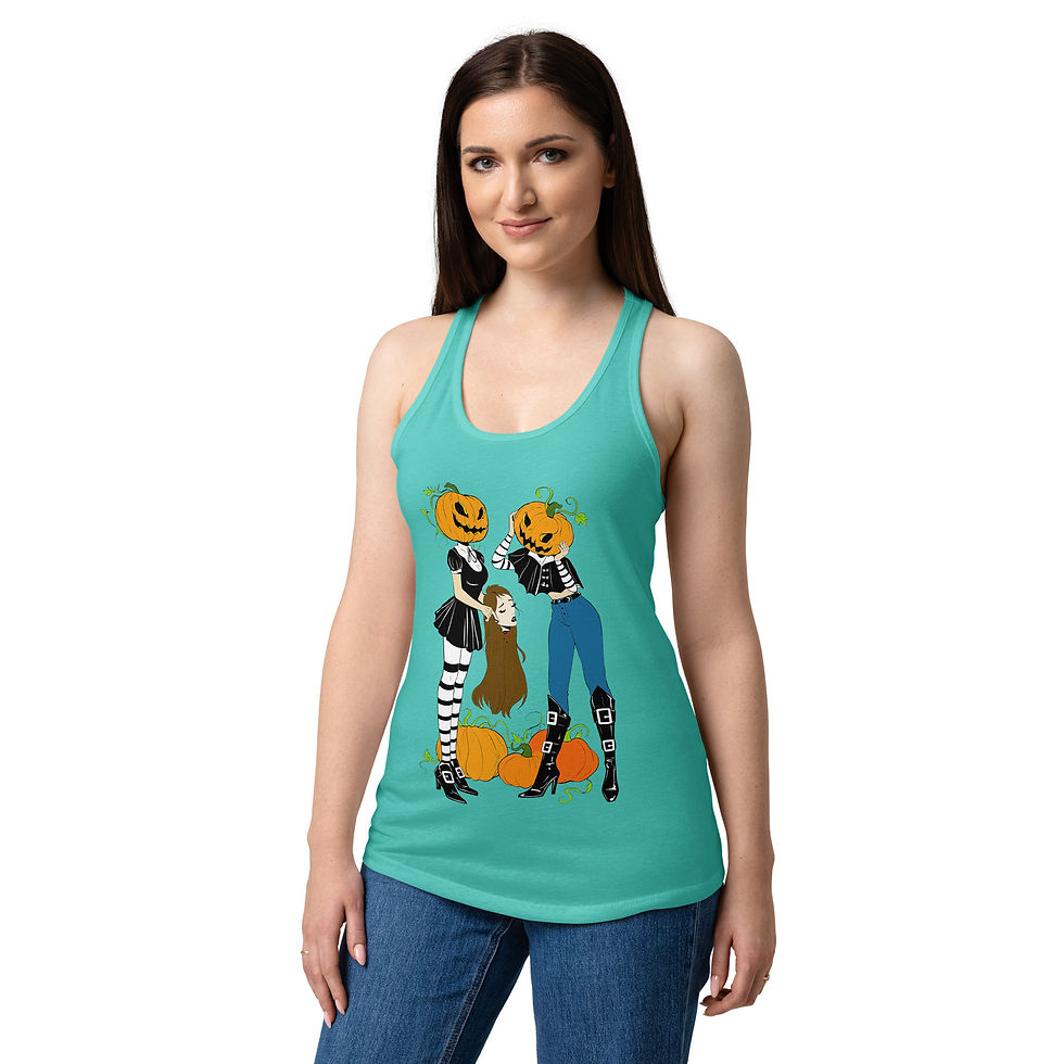 Thumbnail: Pumpkinhead Women’s fitted racerback tank top
