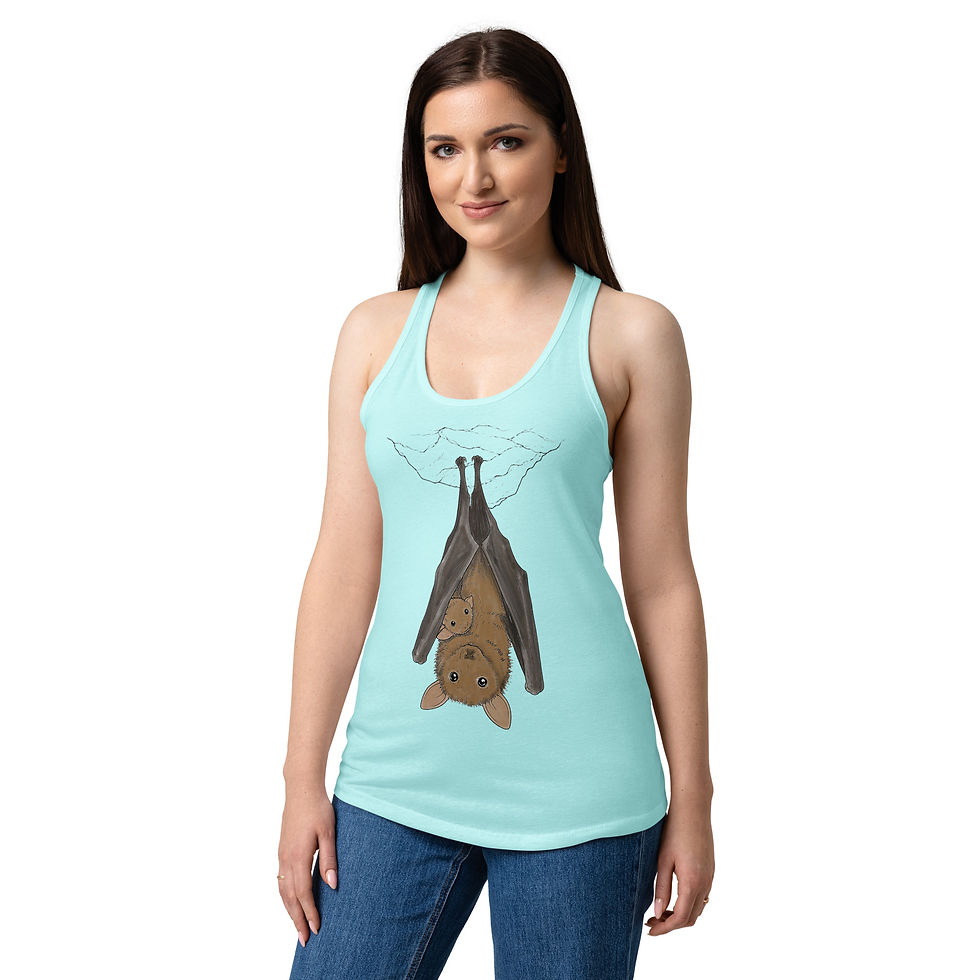 Thumbnail: Bat Mom Women’s fitted racerback tank top