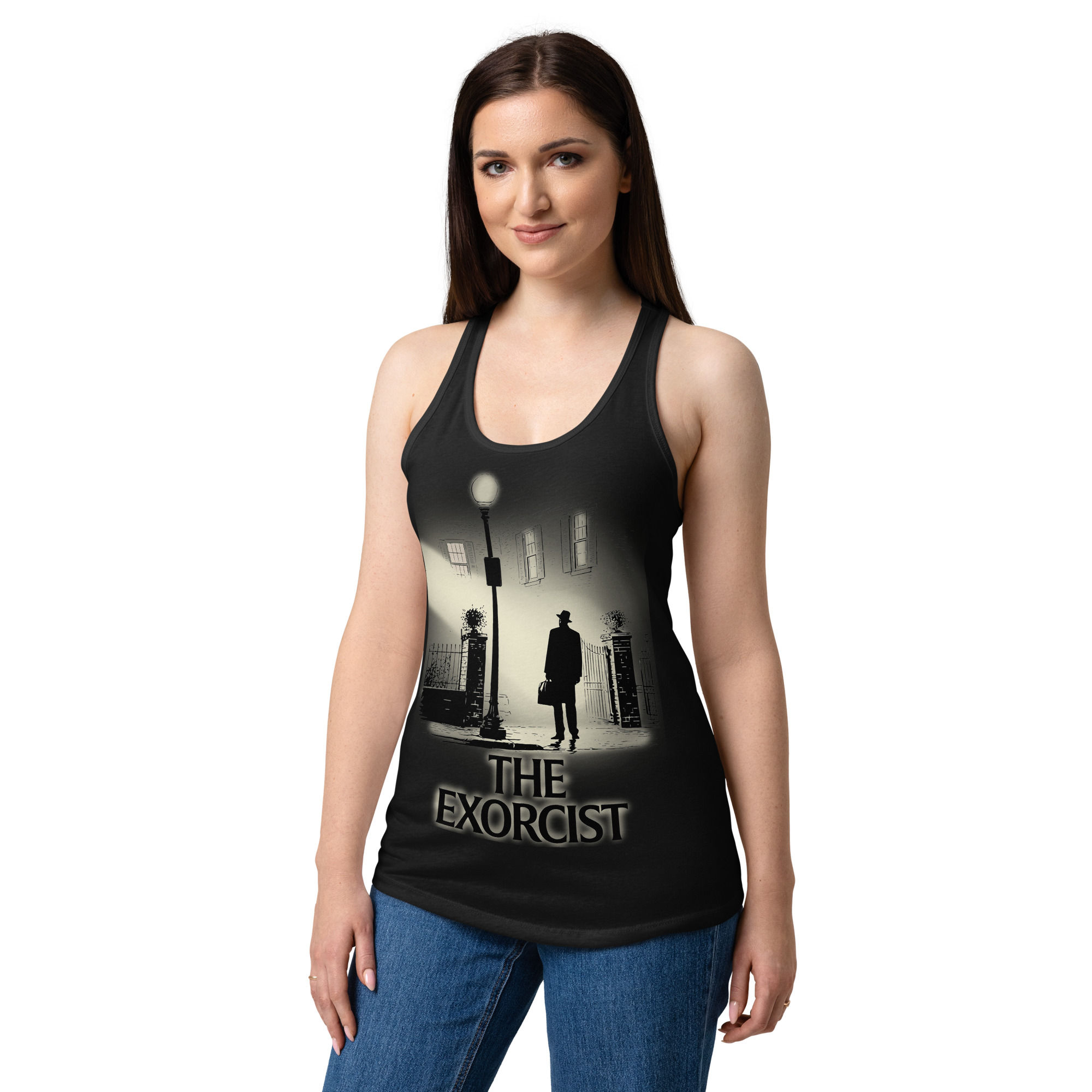 Exorcist 3 Women’s fitted racerback tank top