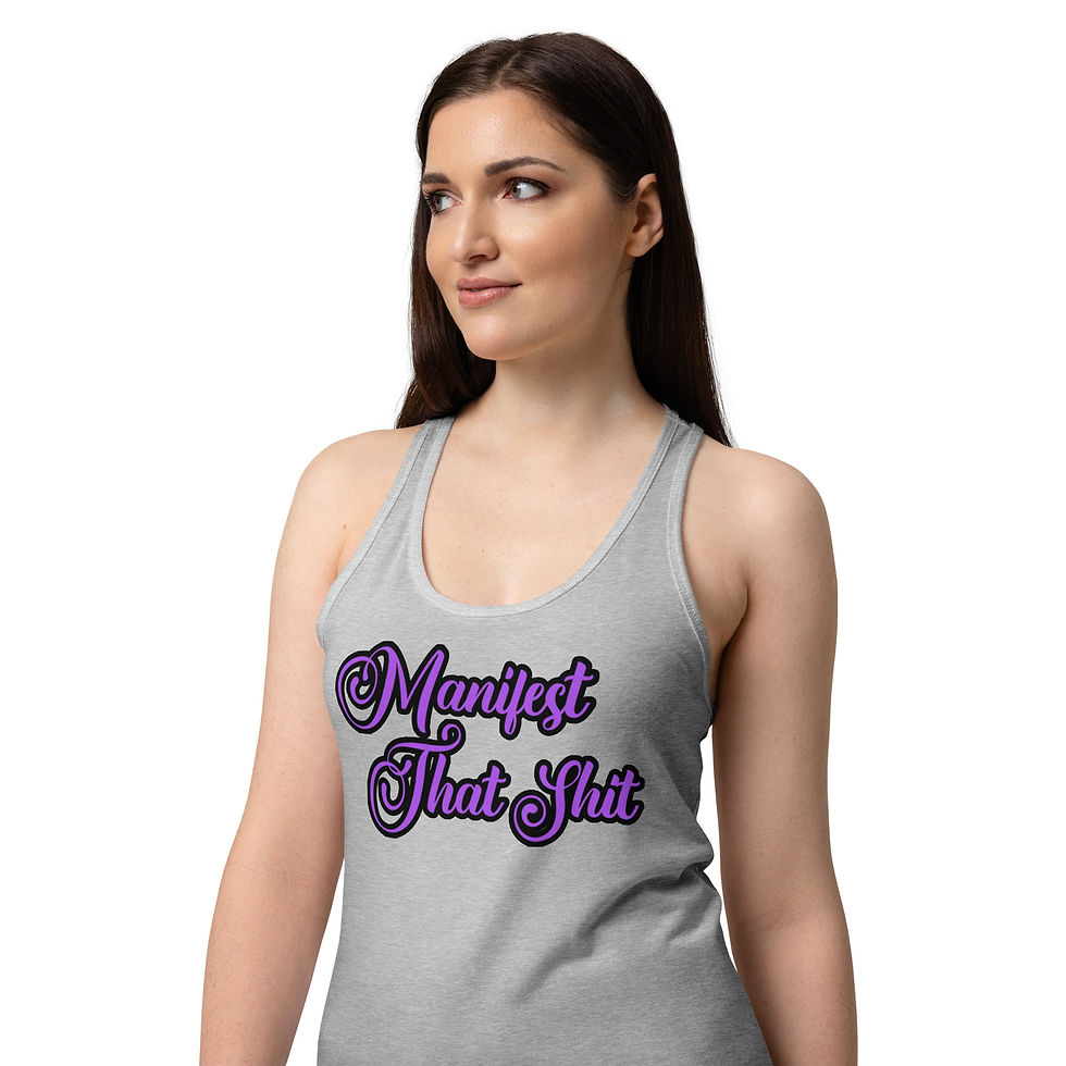 Thumbnail: Manifest that Shit Women’s fitted racerback tank top