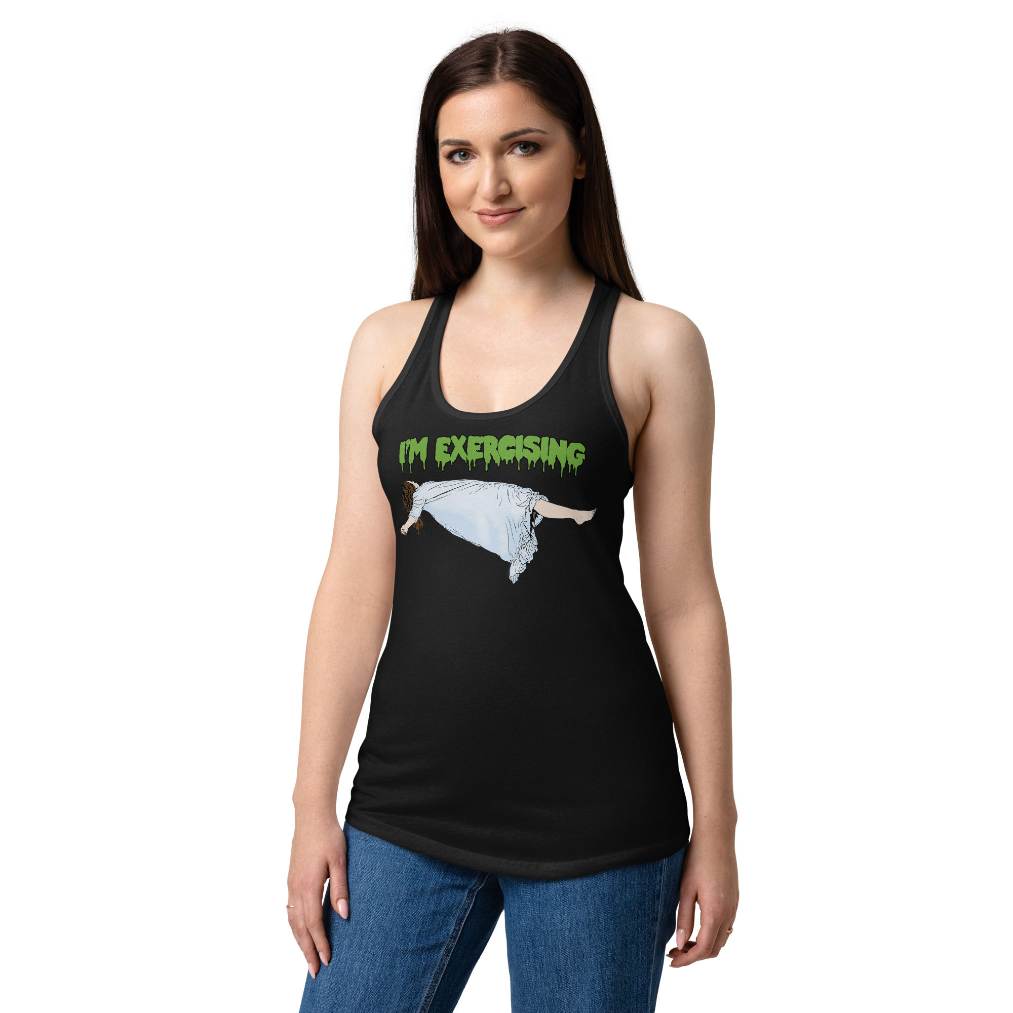 Exercising Women’s fitted racerback tank top