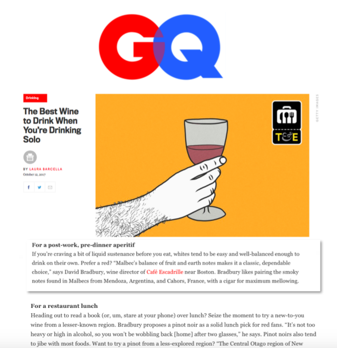 Cafe Escadrille in GQ