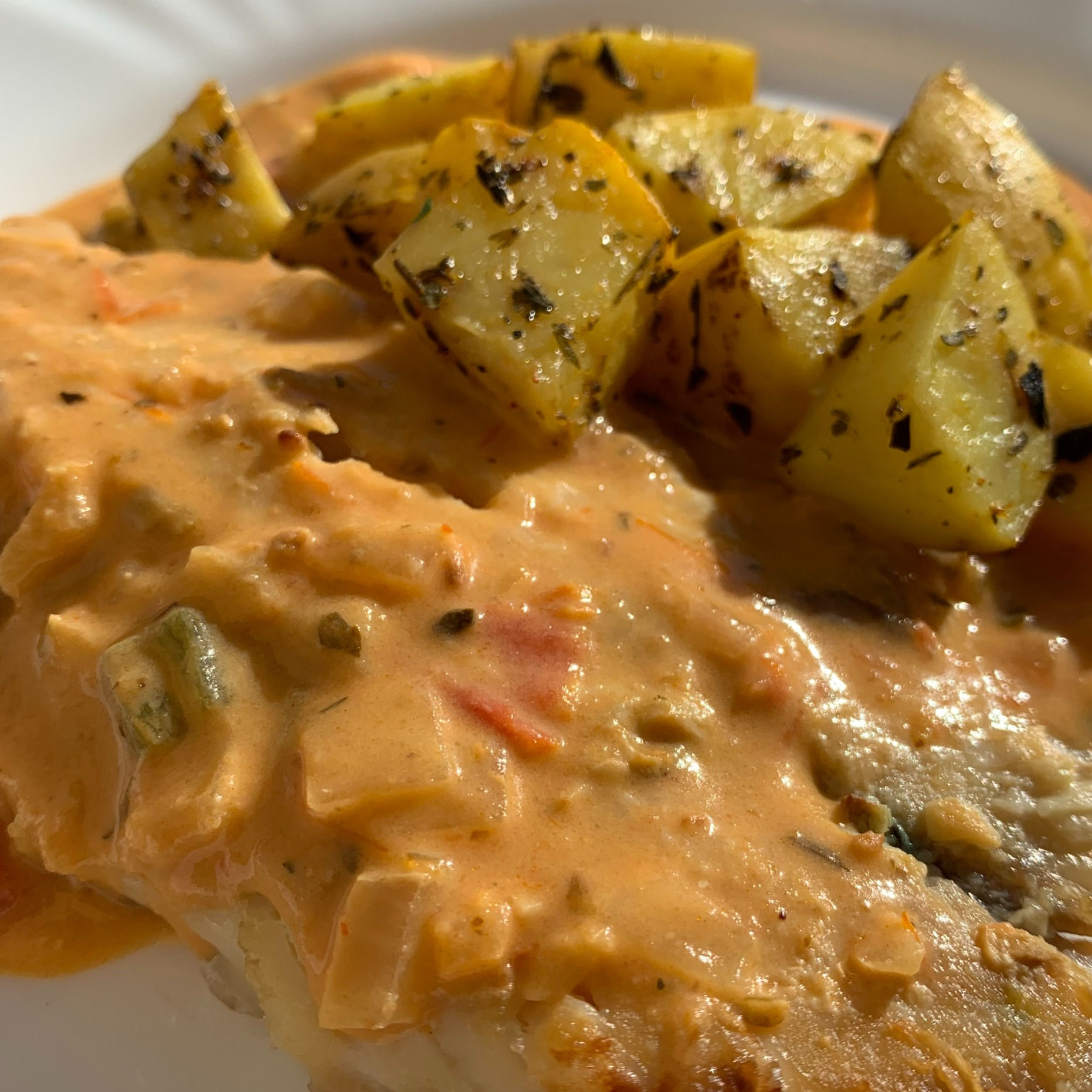 Moqueca de Tilápia com Batata Souté
