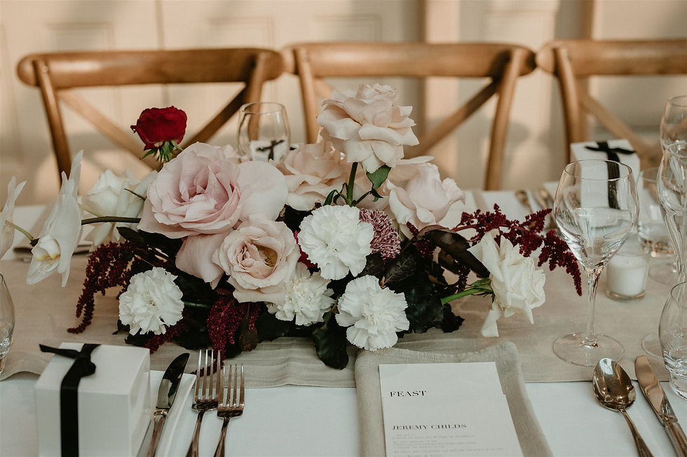 Table Flowers and French Linen