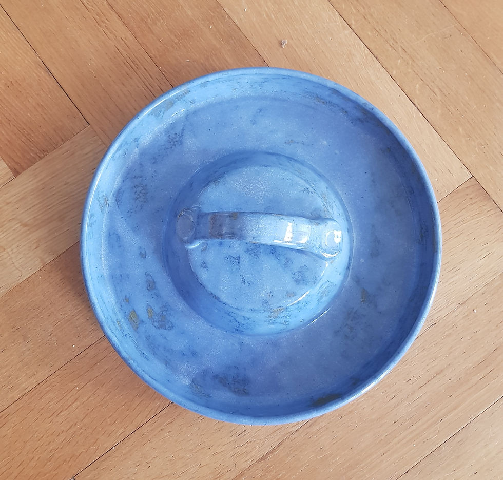 Miniatura: Anello di alimentazione per gattini/cuccioli con manico in blu fiordaliso