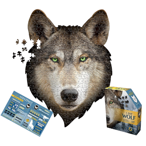 Wolf Head 550-Piece Puzzle | Keepers of the Wild