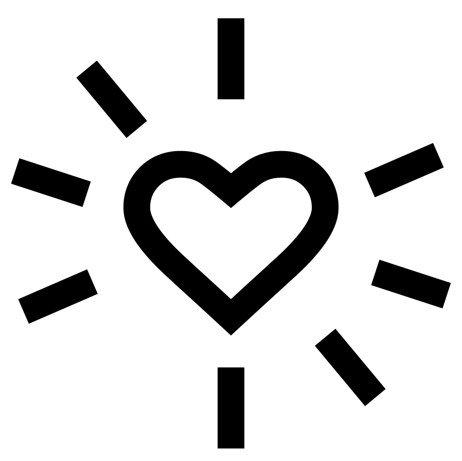 heart with radiating rays
