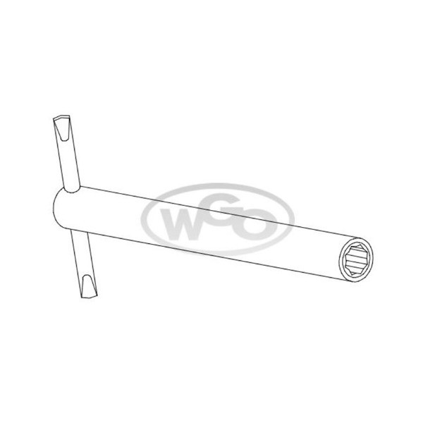 Chave cachimbo longa oitavada p/ parafuso 6mm (Cod. 1615)