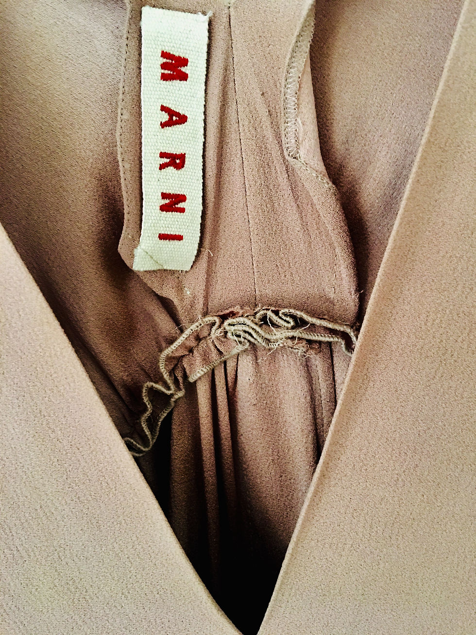 Thumbnail: S/S 2013 MARNI NUDE CREPE RUCHED DRESS IT42 UK8