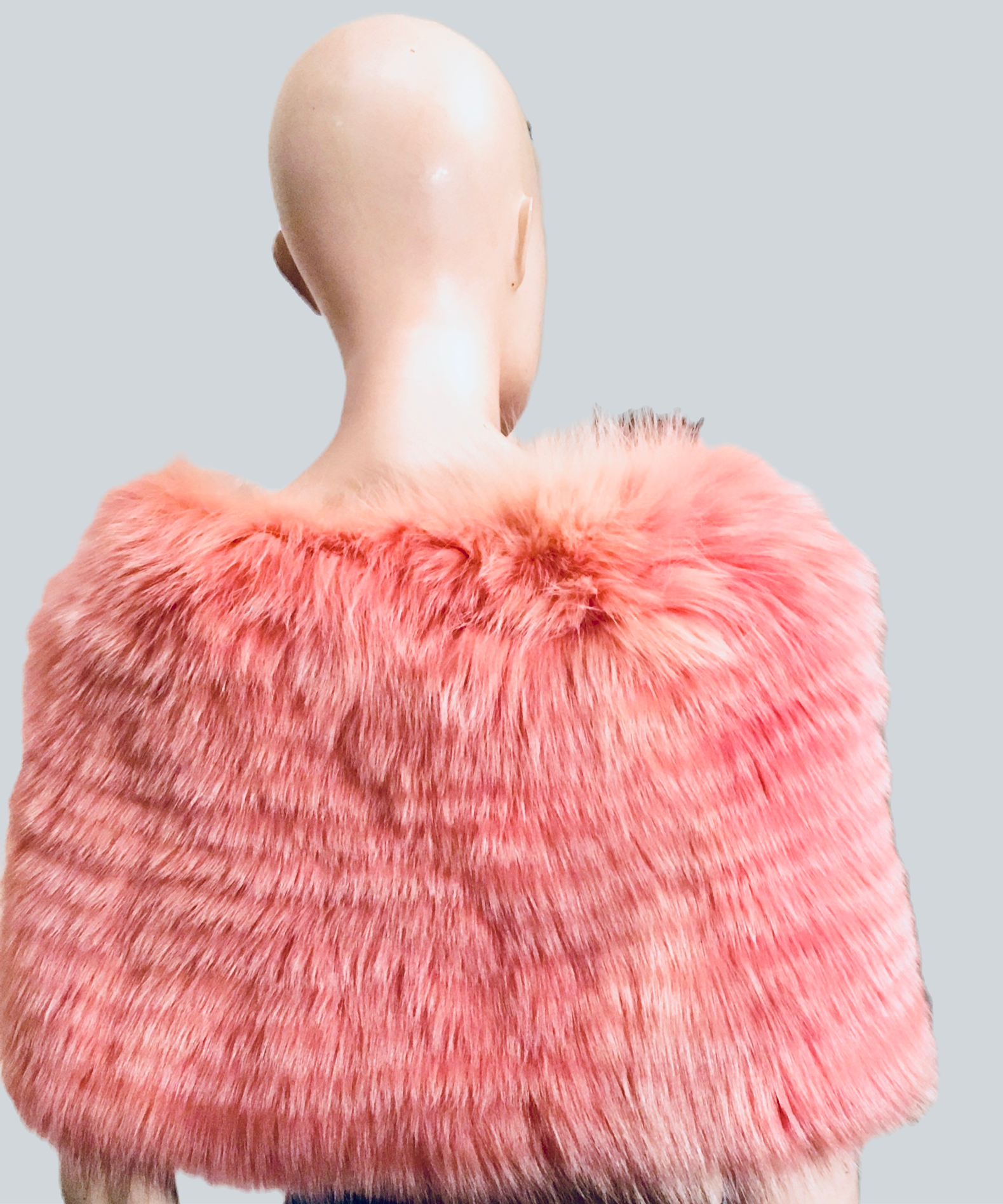 J. MENDEL AMBER FOX FUR STOLA CAPE