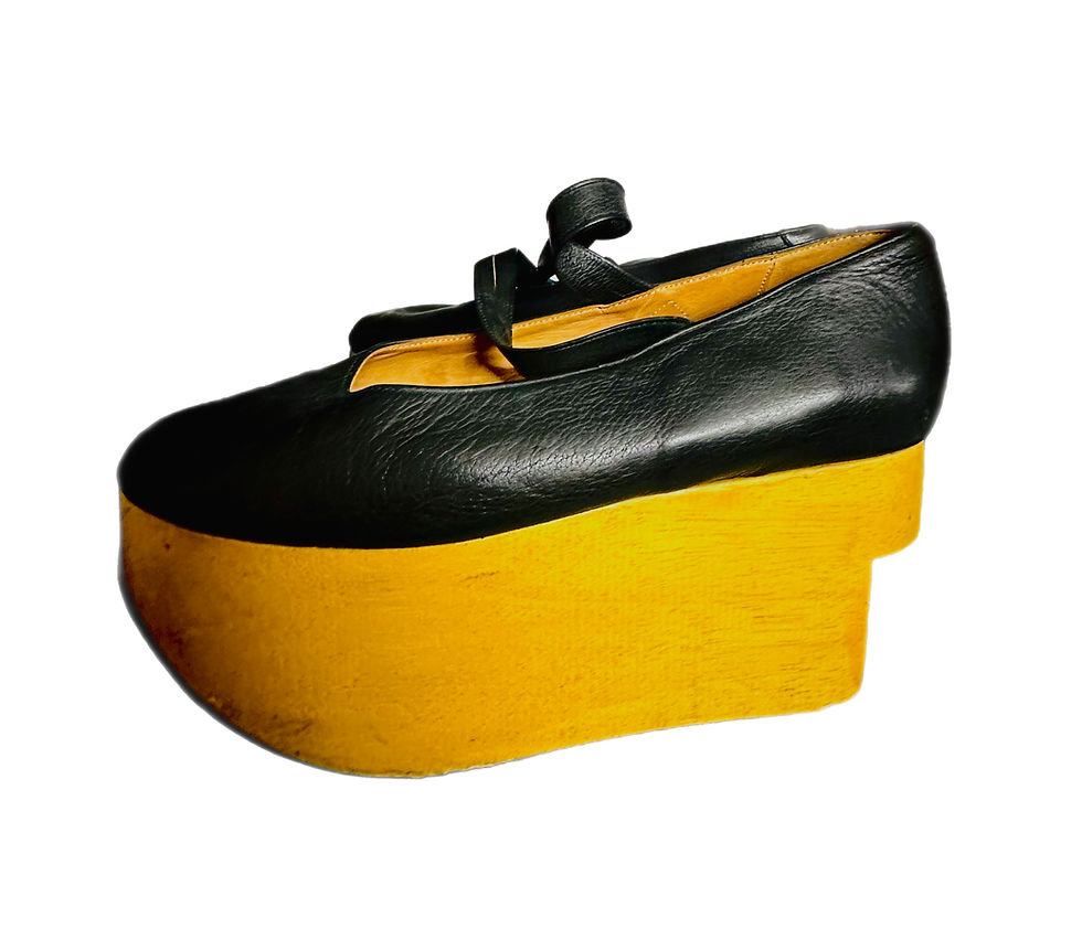 Thumbnail: 1980s VIVIENNE WESTWOOD VINTAGE ROCKING HORSE PLATFORM SHOES UK6 D39