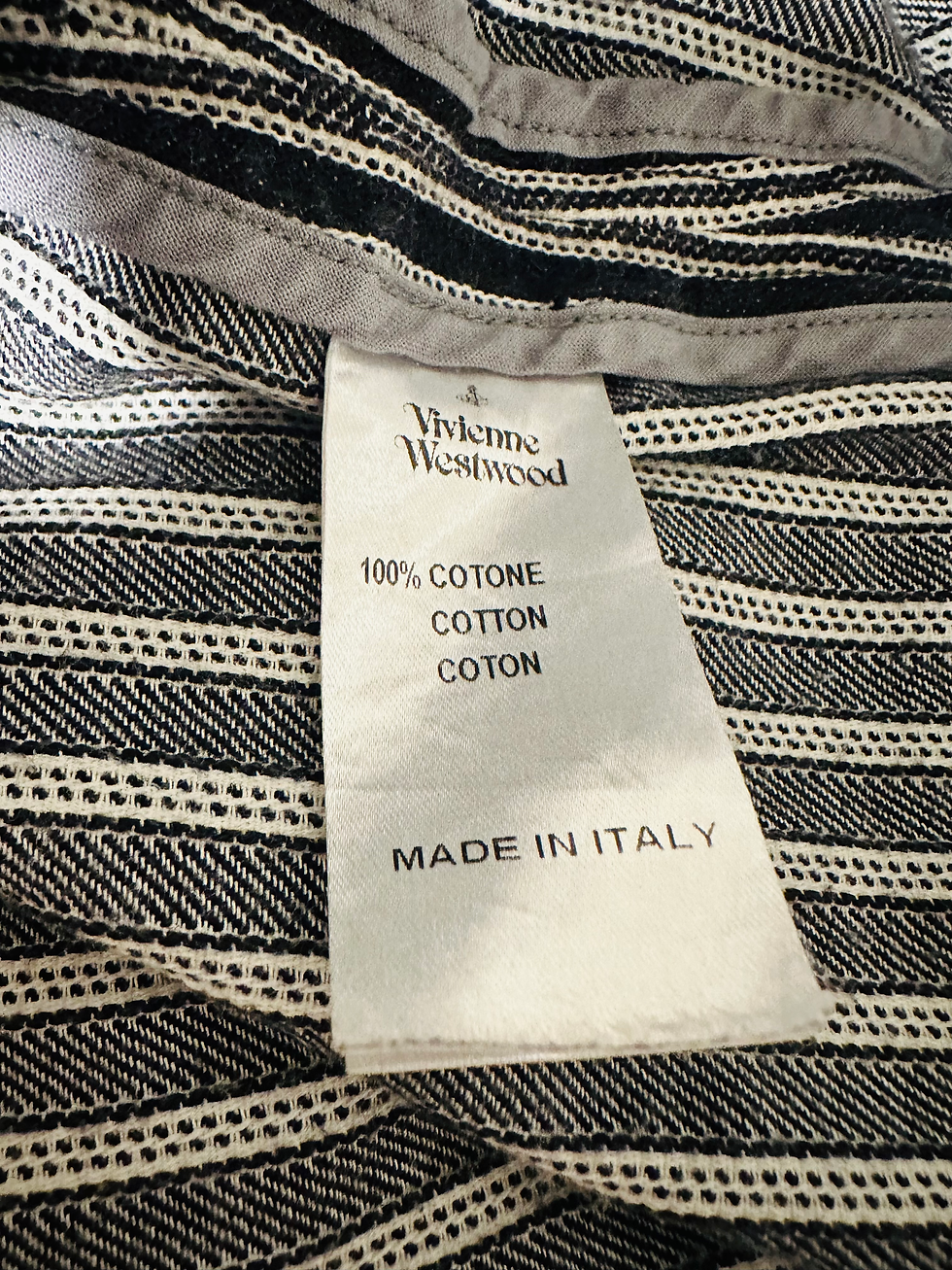 Thumbnail: S/S 2018 VIVIENNE WESTWOOD GOLD LABEL STRIPPED TROUSERS UK12 D36 US6