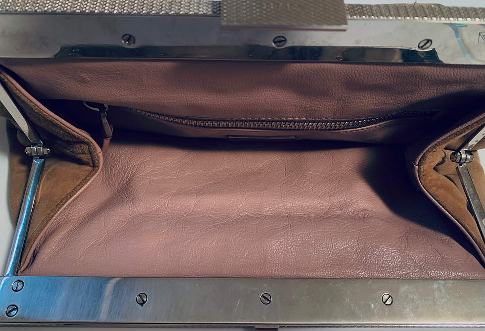 Thumbnail: S/S 2012 PRADA VINTAGE STUDDED CAMEL SUEDE BAG