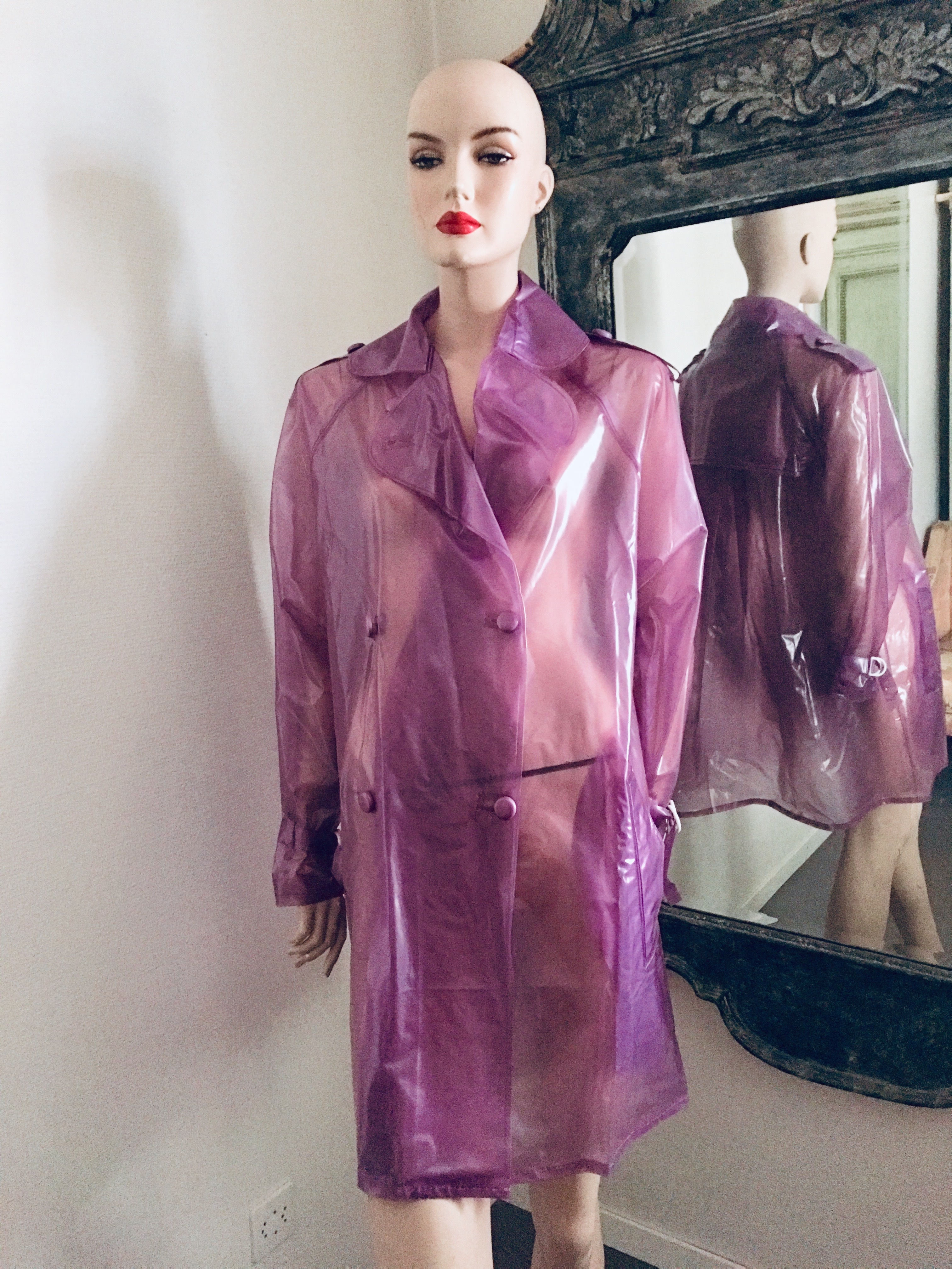 S/S 2011 MONCLER VINTAGE VIOLET TRANSPARENT PVC RAIN COAT
