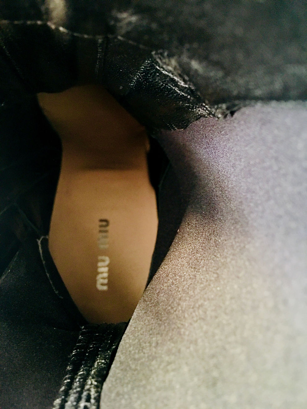 Thumbnail: A/W 2MIU MIU BLACK SUEDE PLATFORM LACE-UP BOOTS D39 UK6 US9
