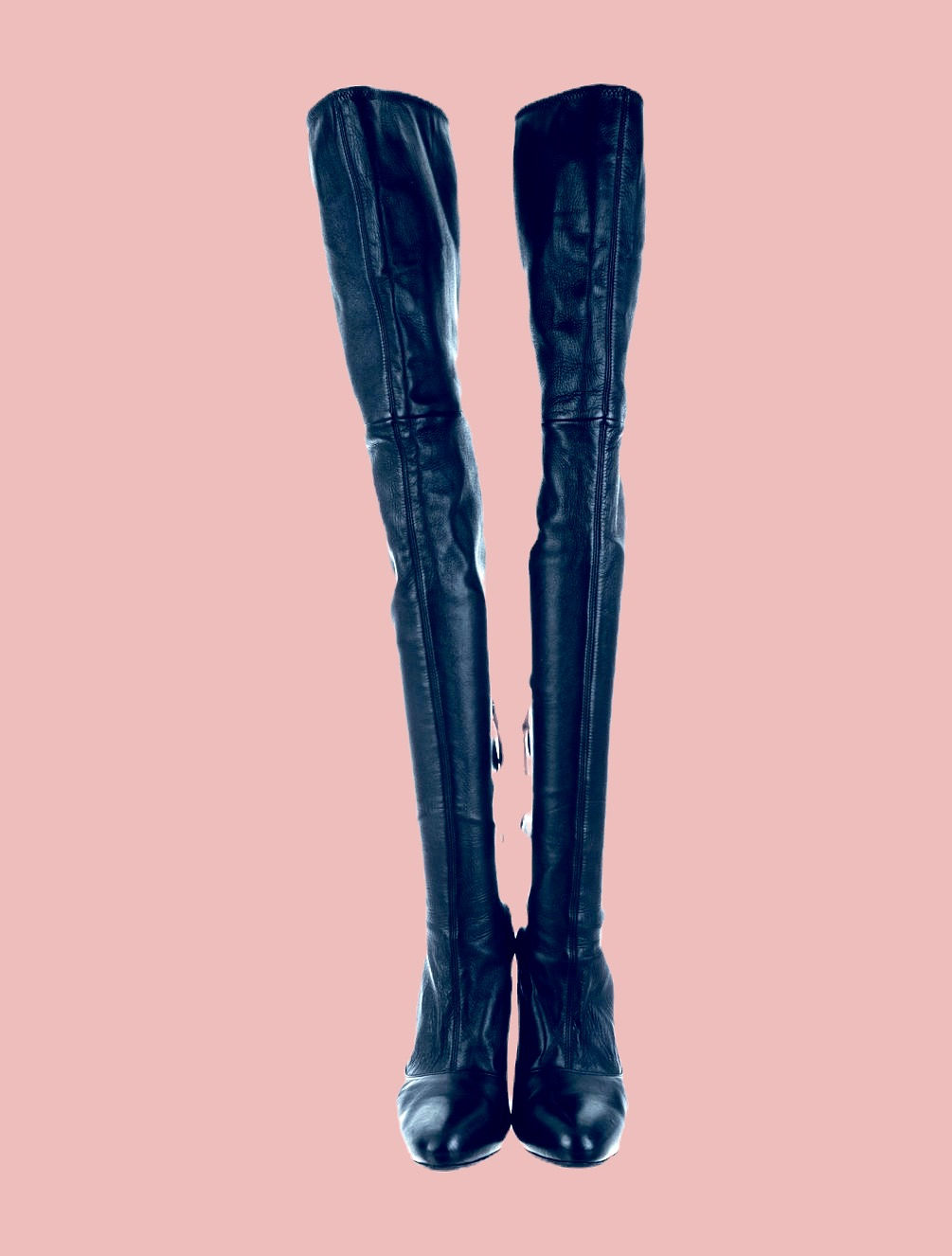 A/W 2012 AZZEDINE ALAÏA LEATHER THIGH HIGH BOOTS D40 UK7 US10