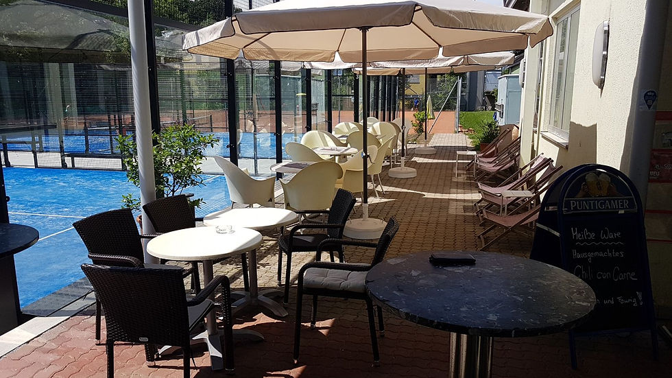 Outdoor Terrace in front of the Padel courts