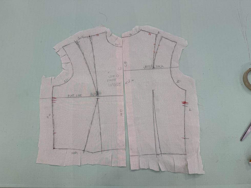 bodice draping flats