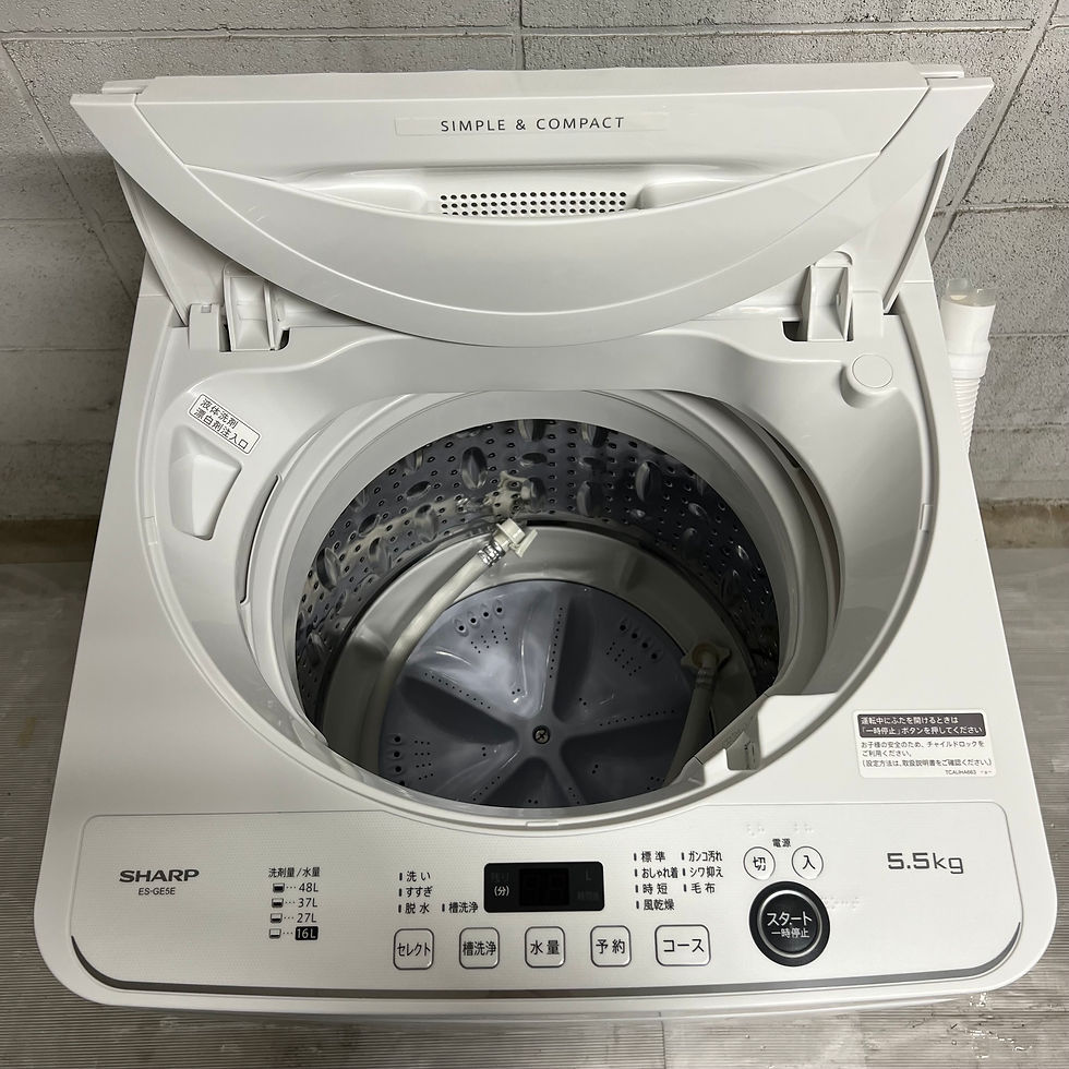 サムネイル： 【縦型洗濯機】SHARP　シャープ　洗濯機　ES-GE5E　2021年製
