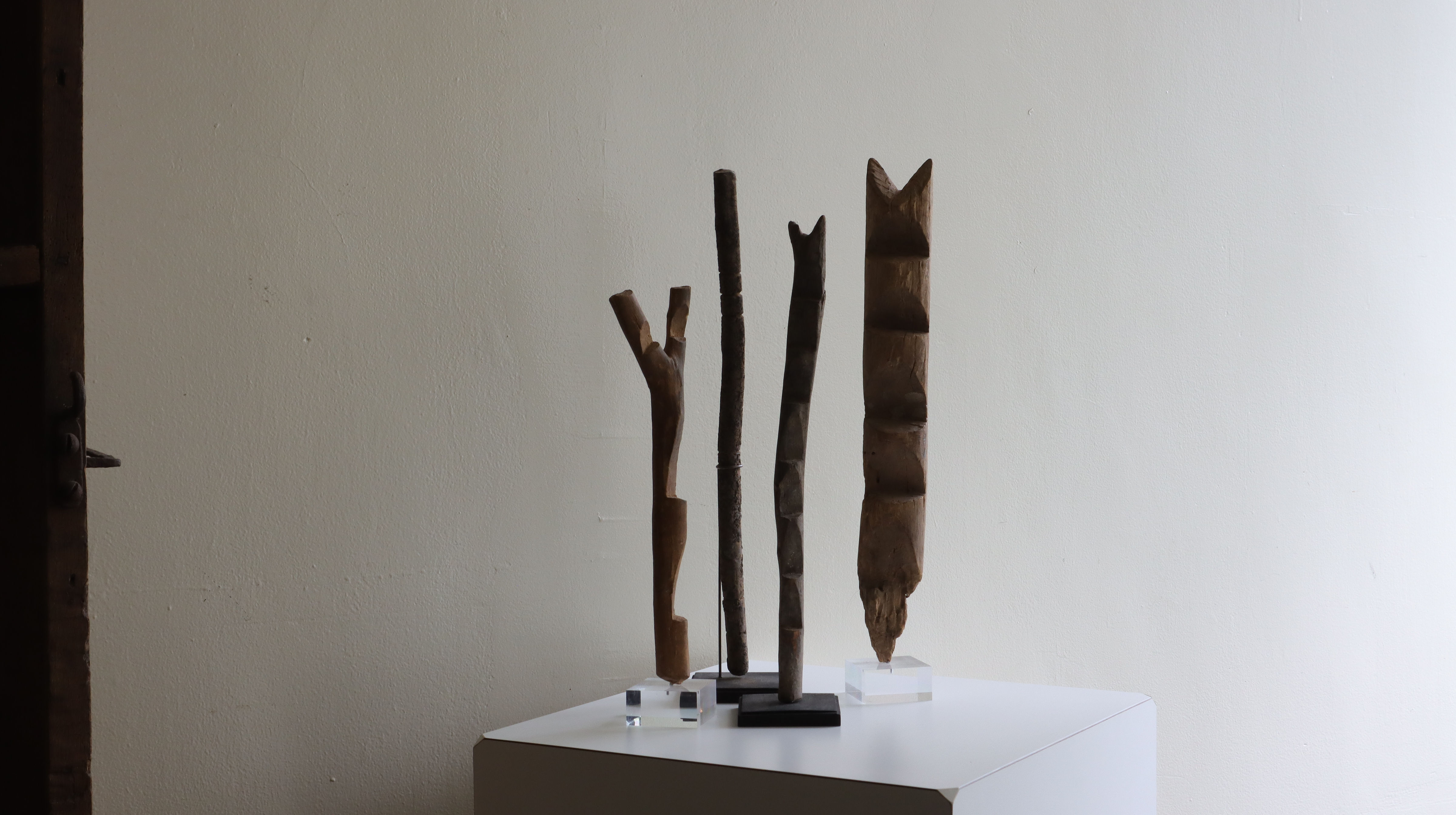 ドゴン族 小さな木製梯子 Set