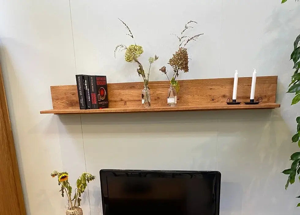 Miniaturbild: Sina Wandregal in Wildeiche teilmassiv geölt B.155cm