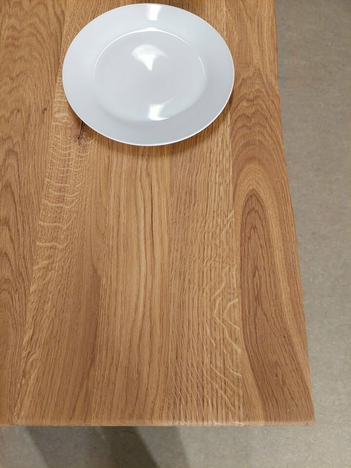 Miniaturbild: Esstisch massiv Wildeiche geölt Baumkante 160x100