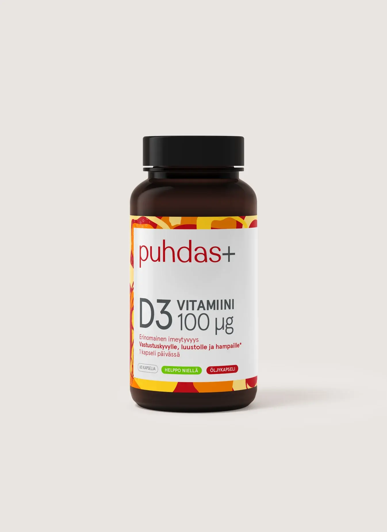 Puhdas+ D3-vitamiini oliiviöljy 100µg