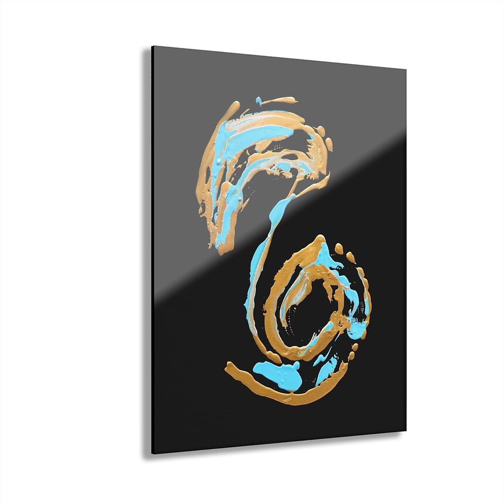 Acrylic Dragon — Modern Wall Art (French Cleat Hanging)