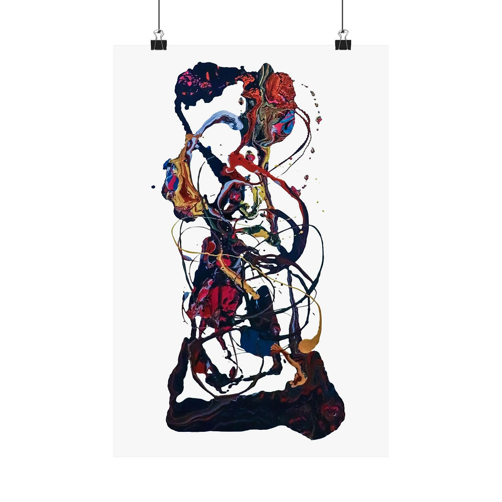 Celebration Of Love — Colorful Fluid Ink Matte Print