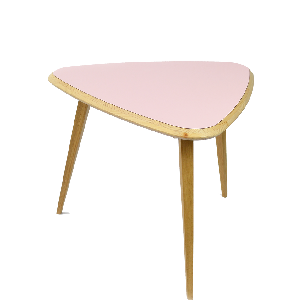 Bermuda Triangle Coffee Table Yellow Pink table base triangle jaune rose