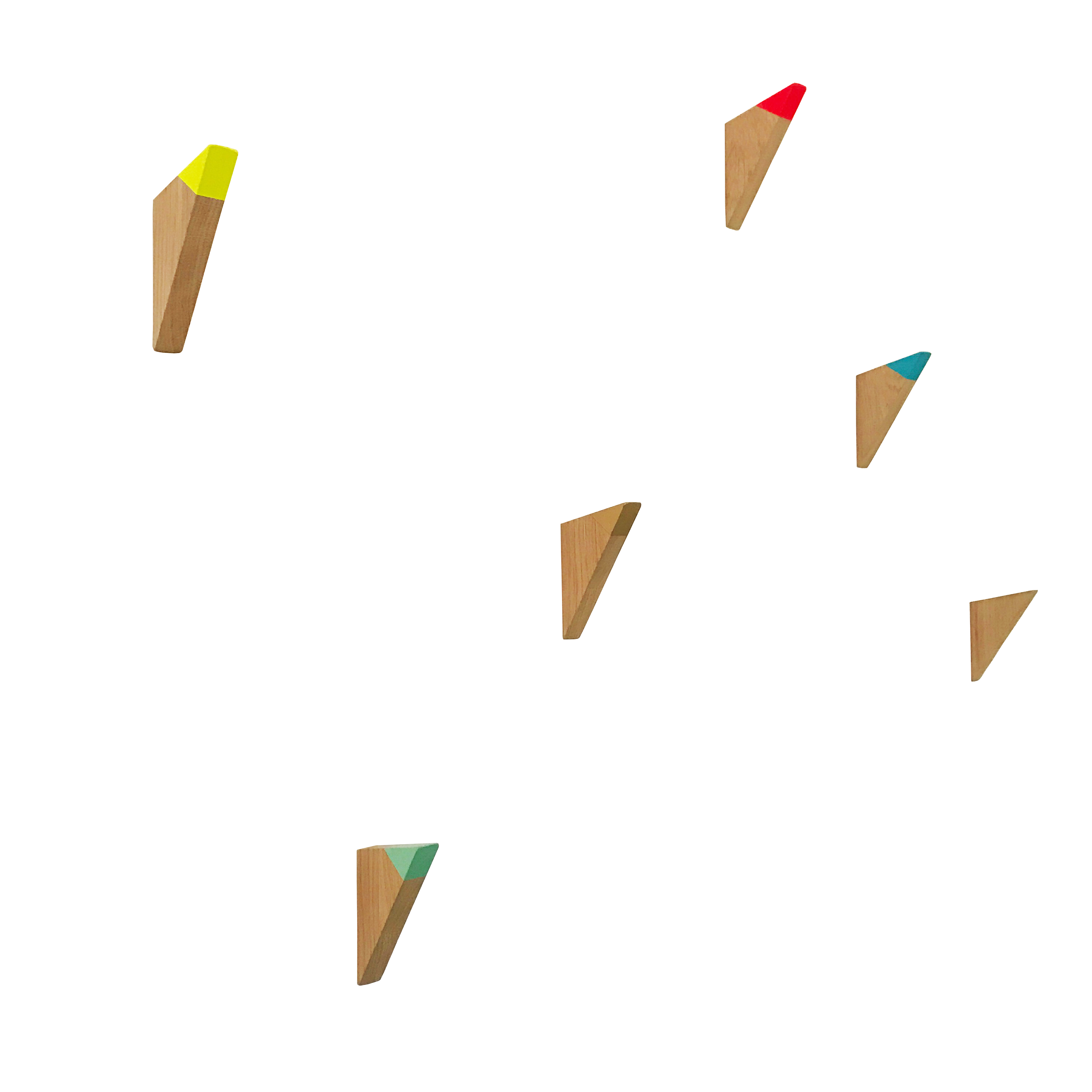 Soldier Triangle Wall Peg patère triangle couleurs bois