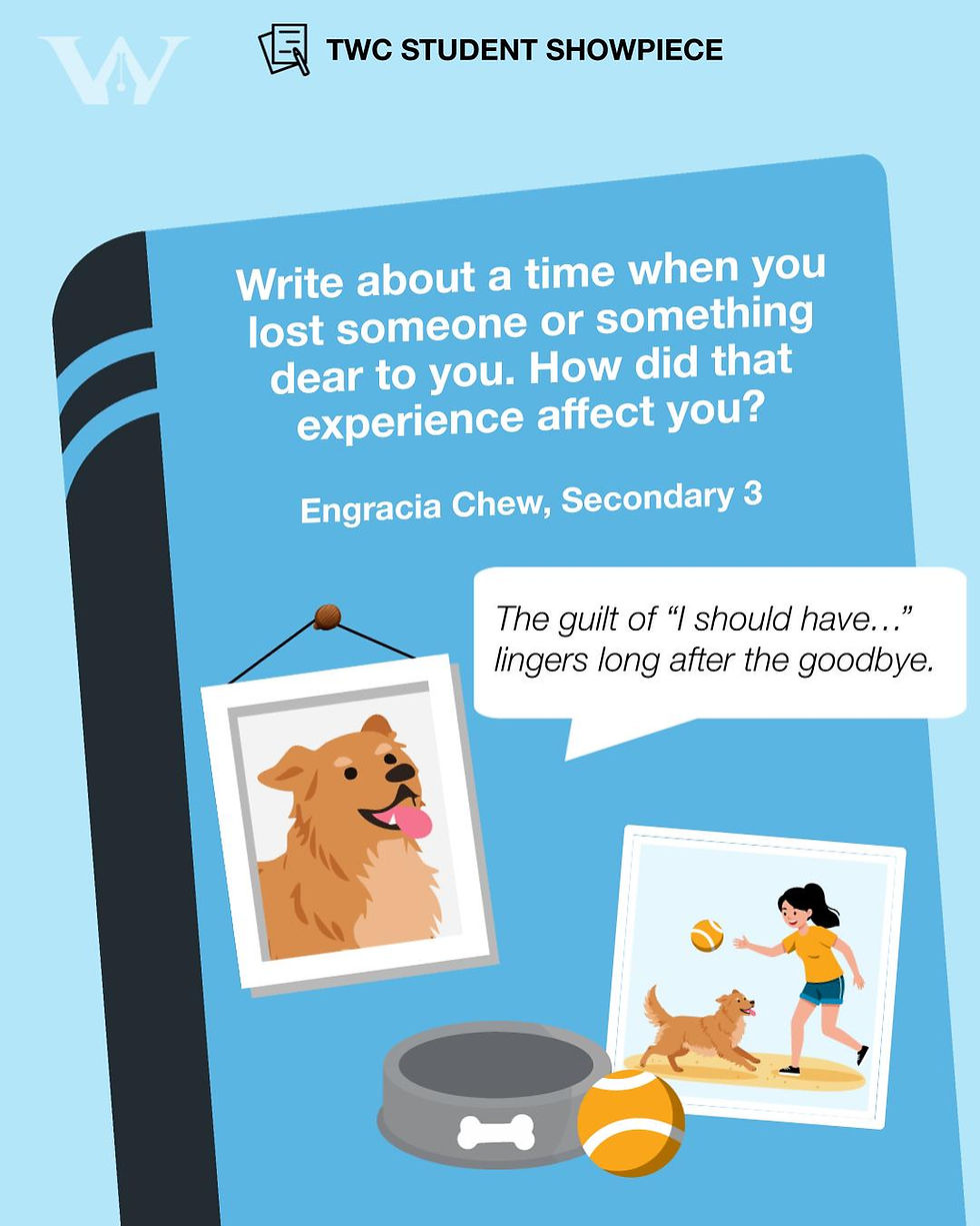 Write about a time when you lost someone or something dear to you. How did that experience affect you?
