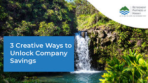 Hawaiian waterfall with text "3 Creative Ways to Unlock Company Savings"