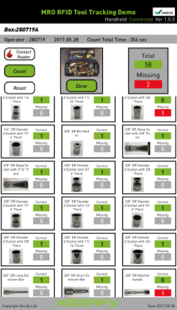 Xerafy MRO Tool Management Solution UI