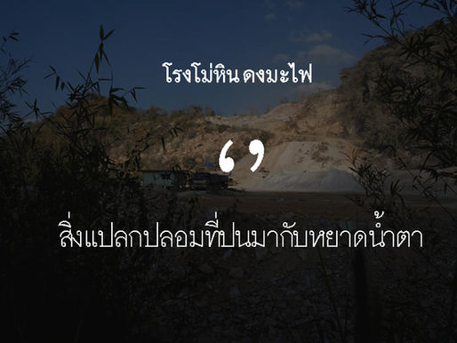 โรงโม่หิน ดงมะไฟ สิ่งแปลกปลอมที่ปนมากับหยาดน้ำตา