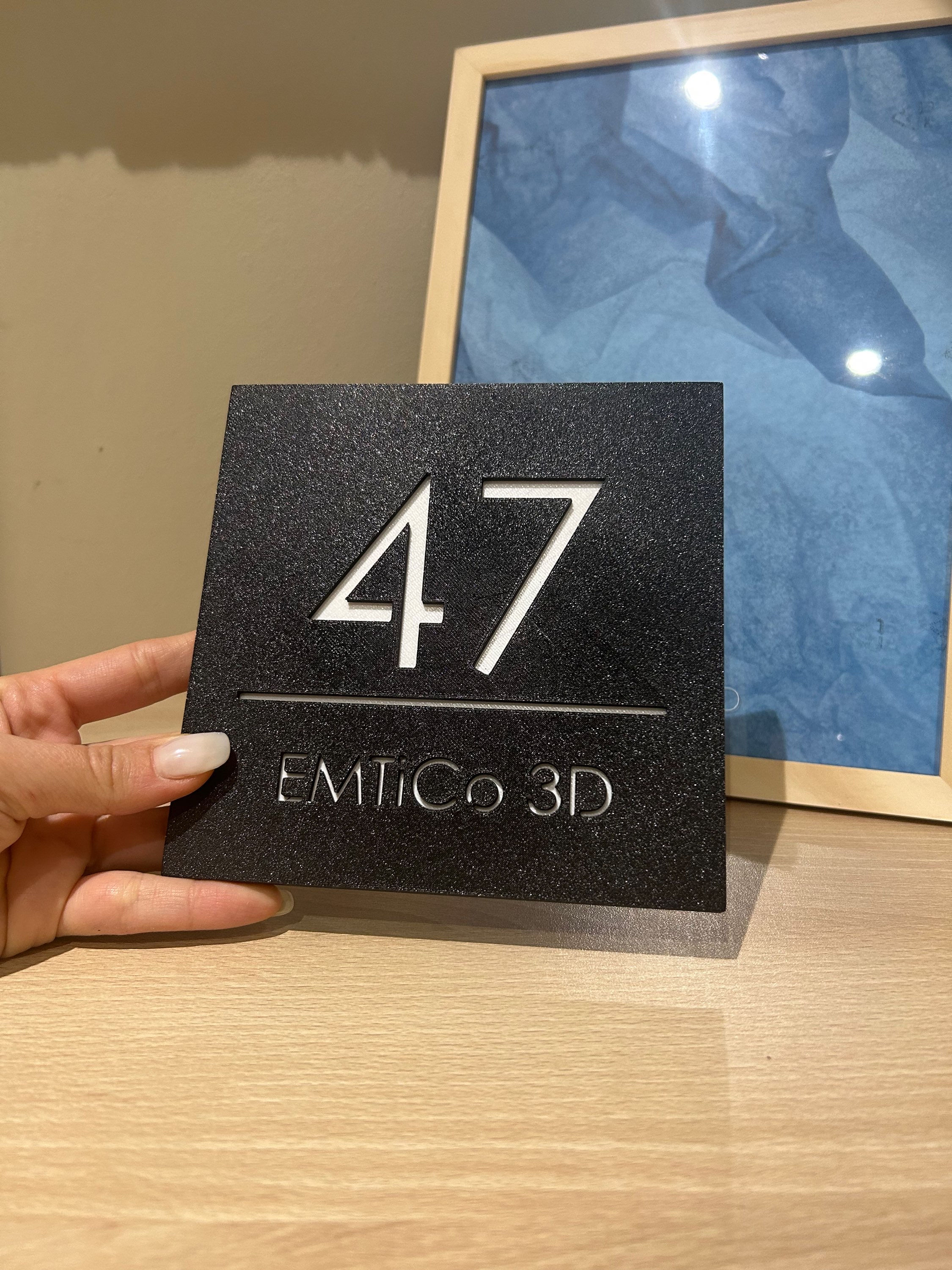 Plaque numéro de porte carrée