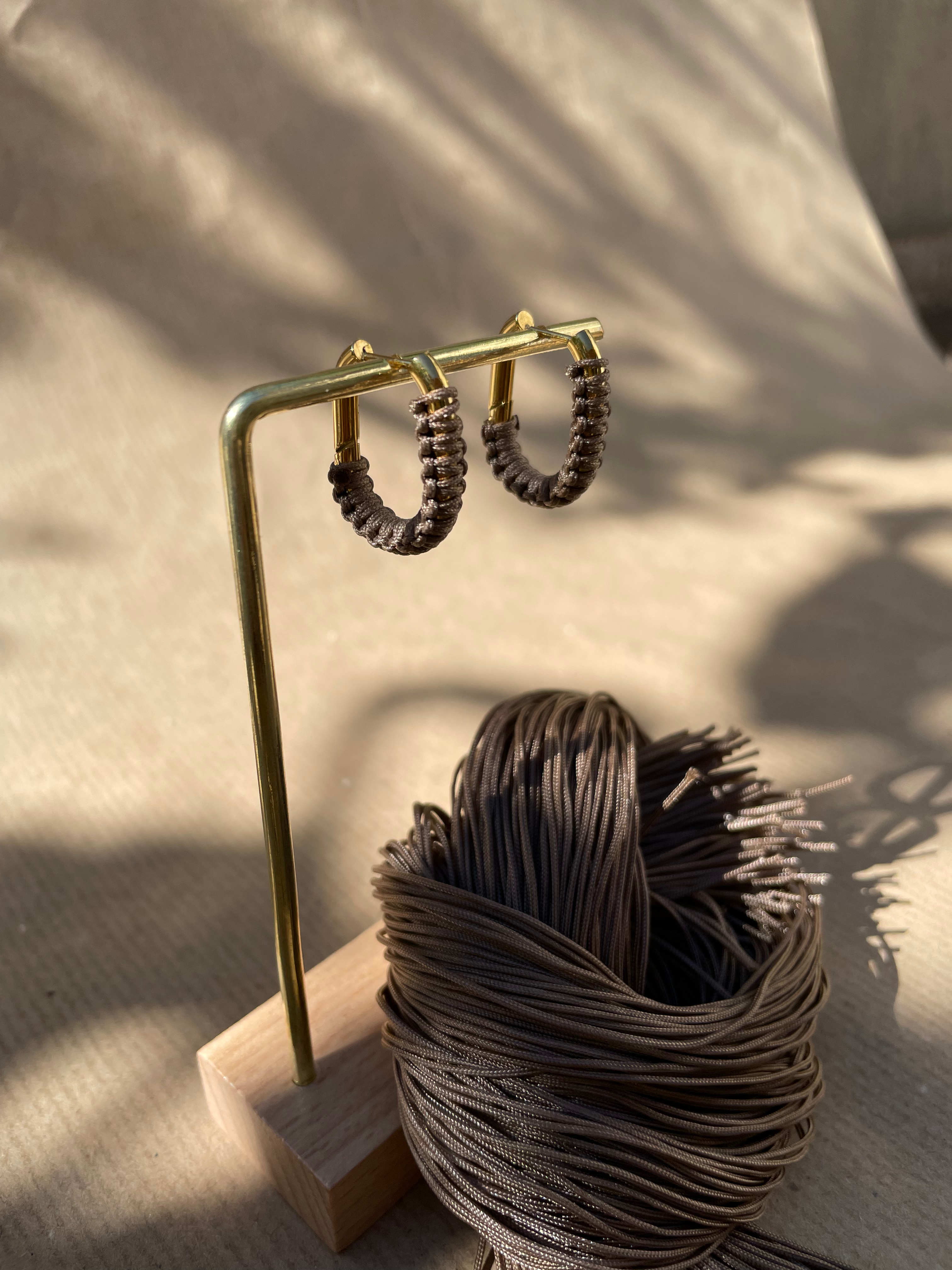 Créoles ovales Chocolat 