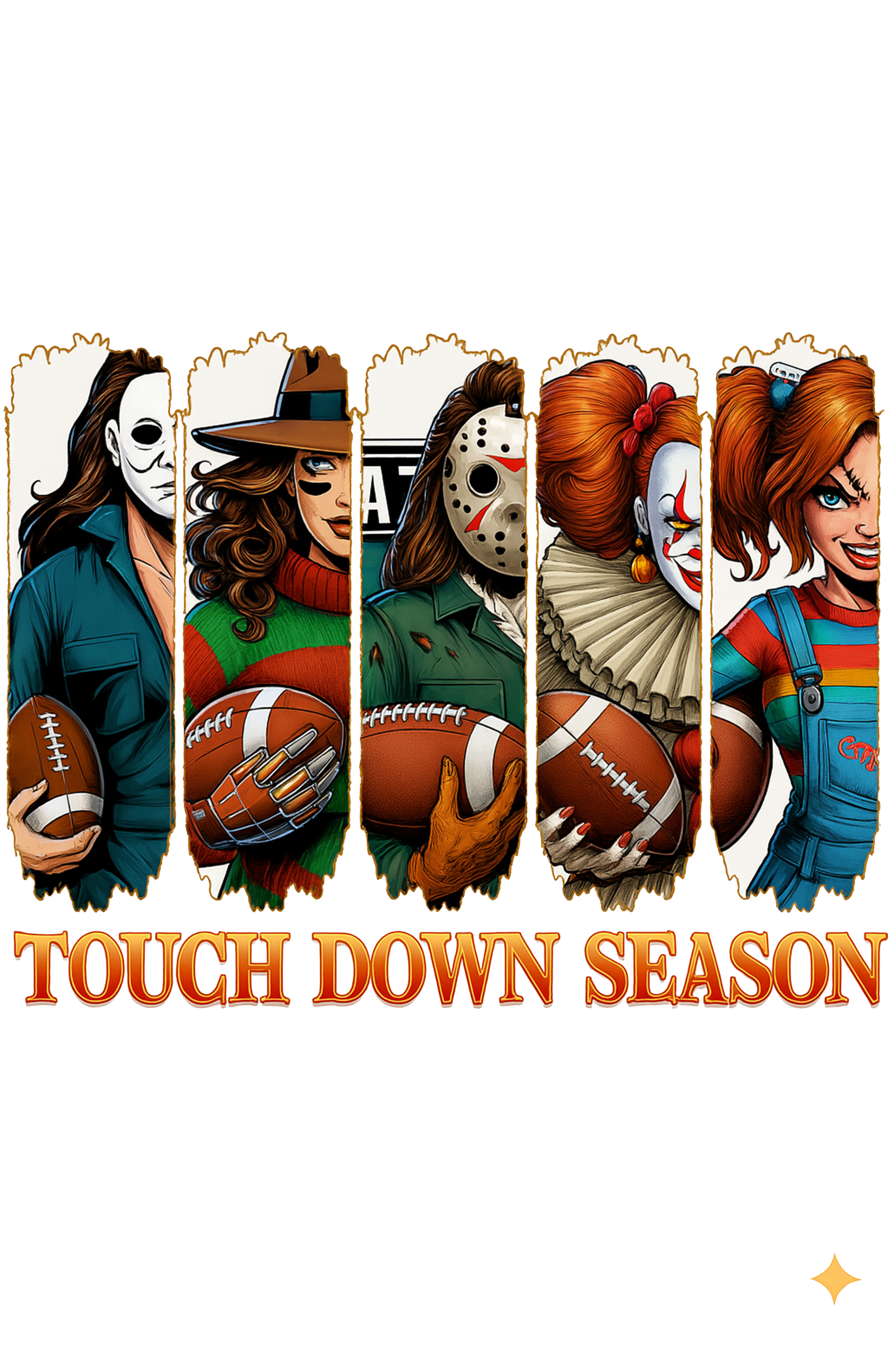 freddy krueger, serial killers png, touchdown season png, chucky tiffany, fall s